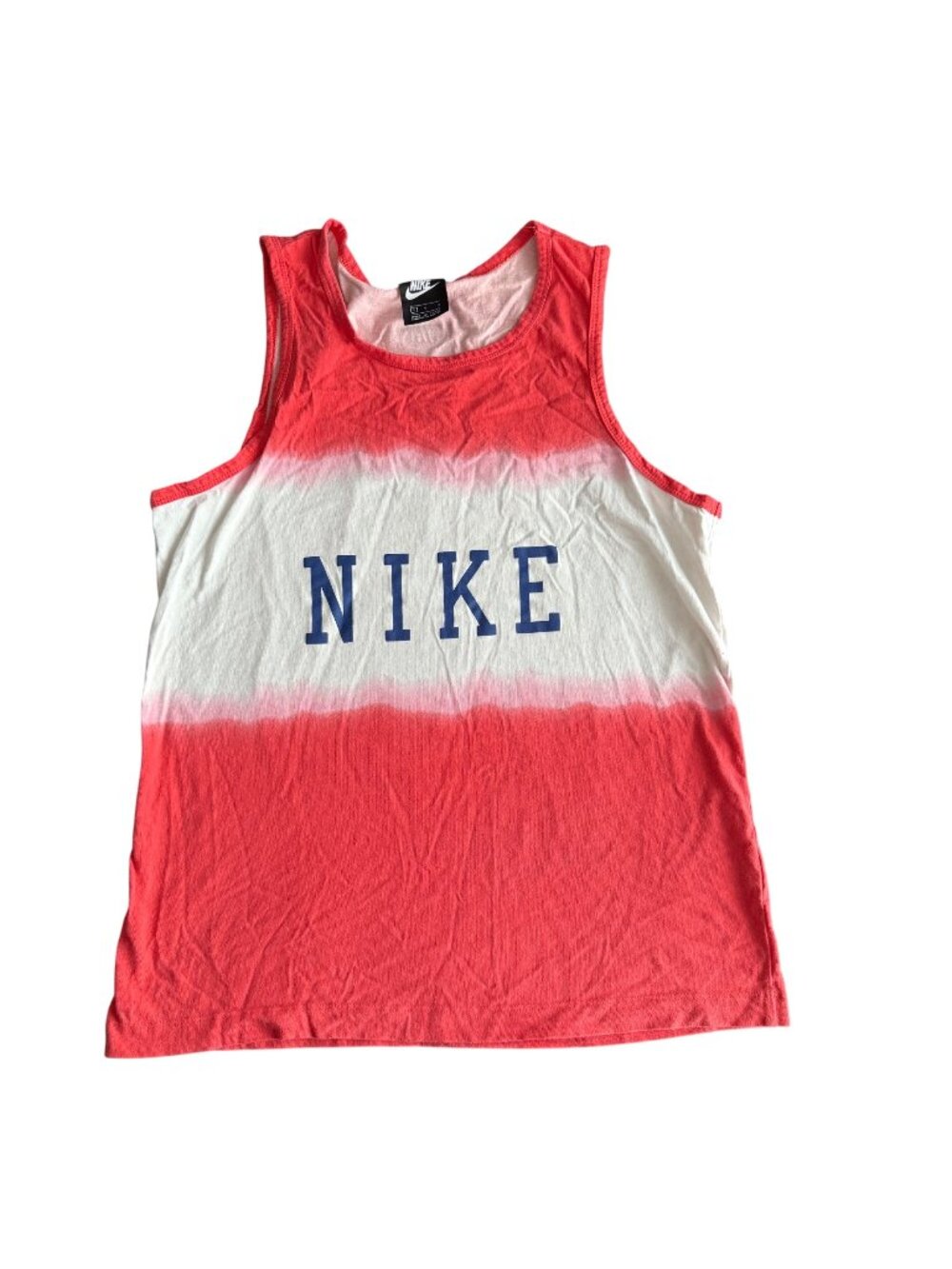Nike Tie-Dye Tank Top Size L Red & White